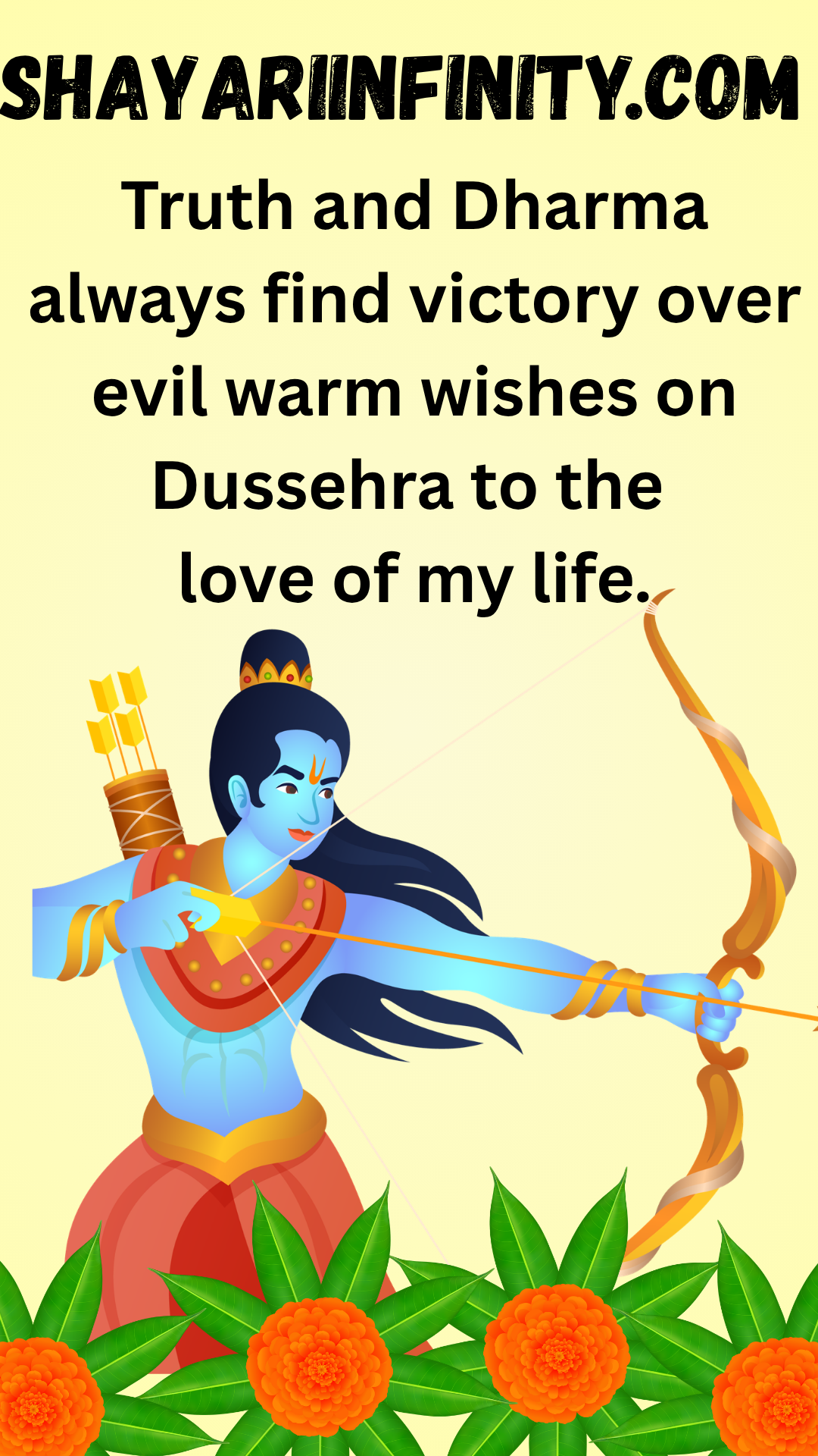 Dussehra 2026 Greetings- Like the victory of the good of Lord Rama